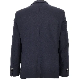 Light wool-blend double-breasted jacket