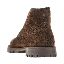 Suede leather ankle boots