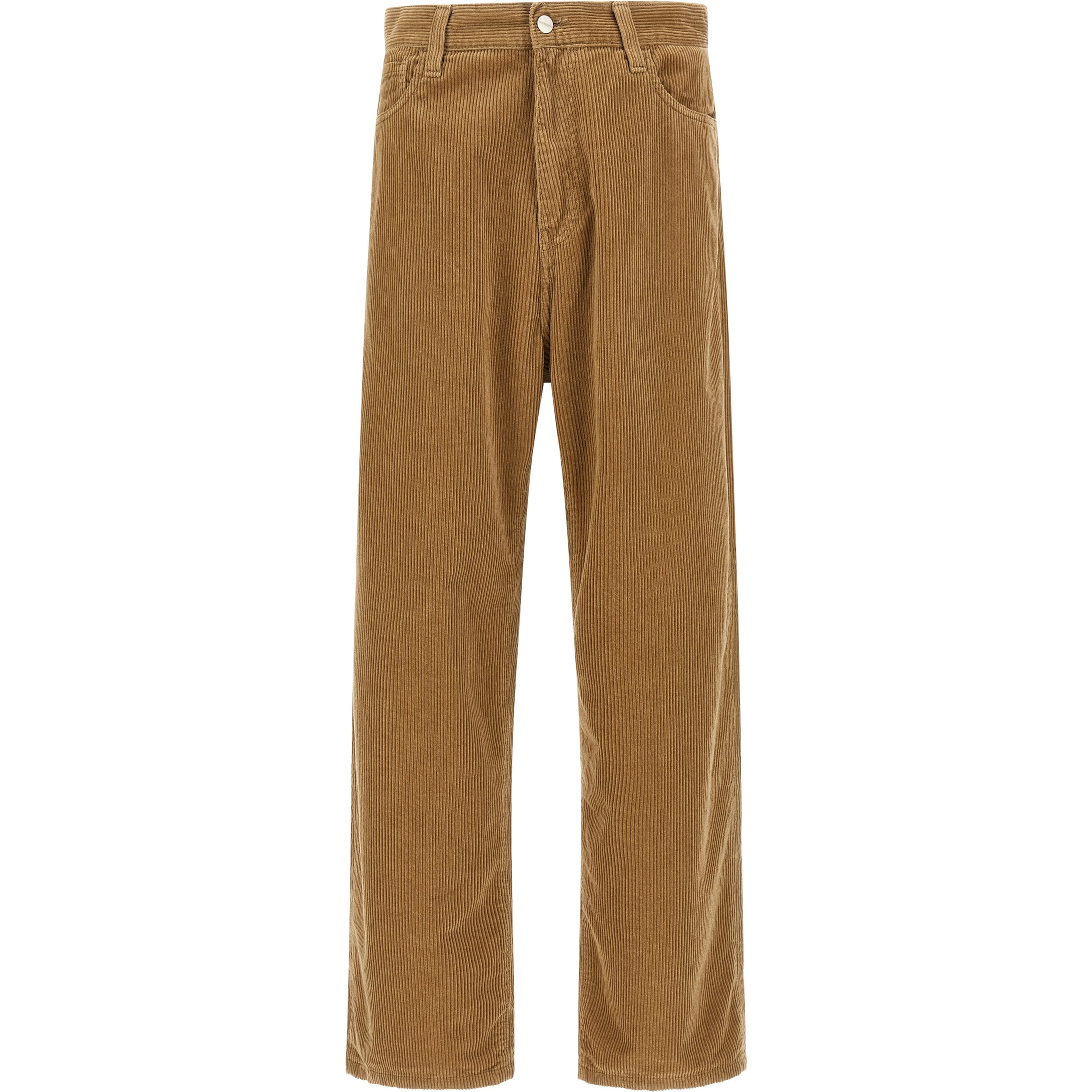 Beige Cotton Casual Pants