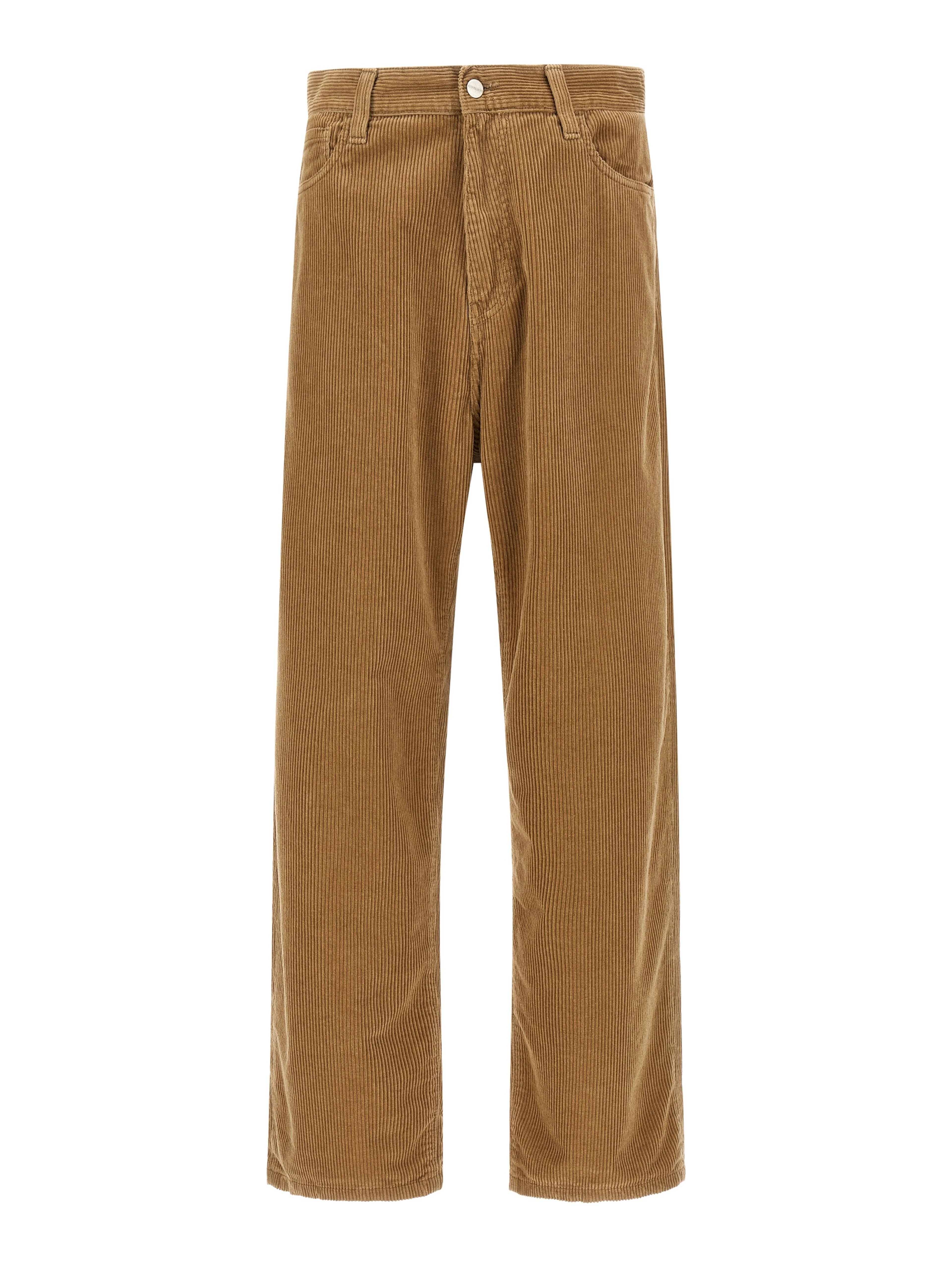Beige Cotton Casual Pants