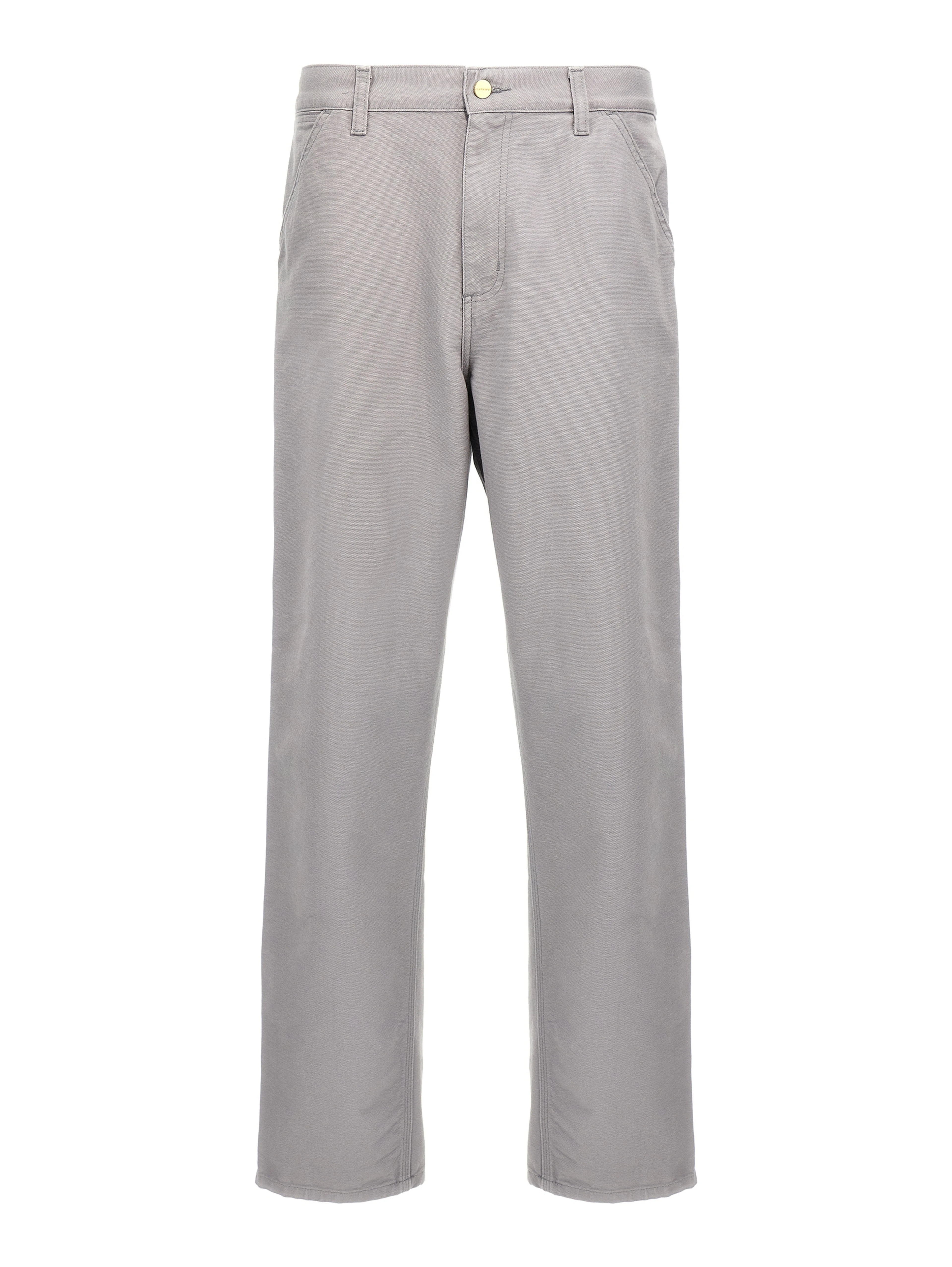 Gray Organic Cotton Casual Pants