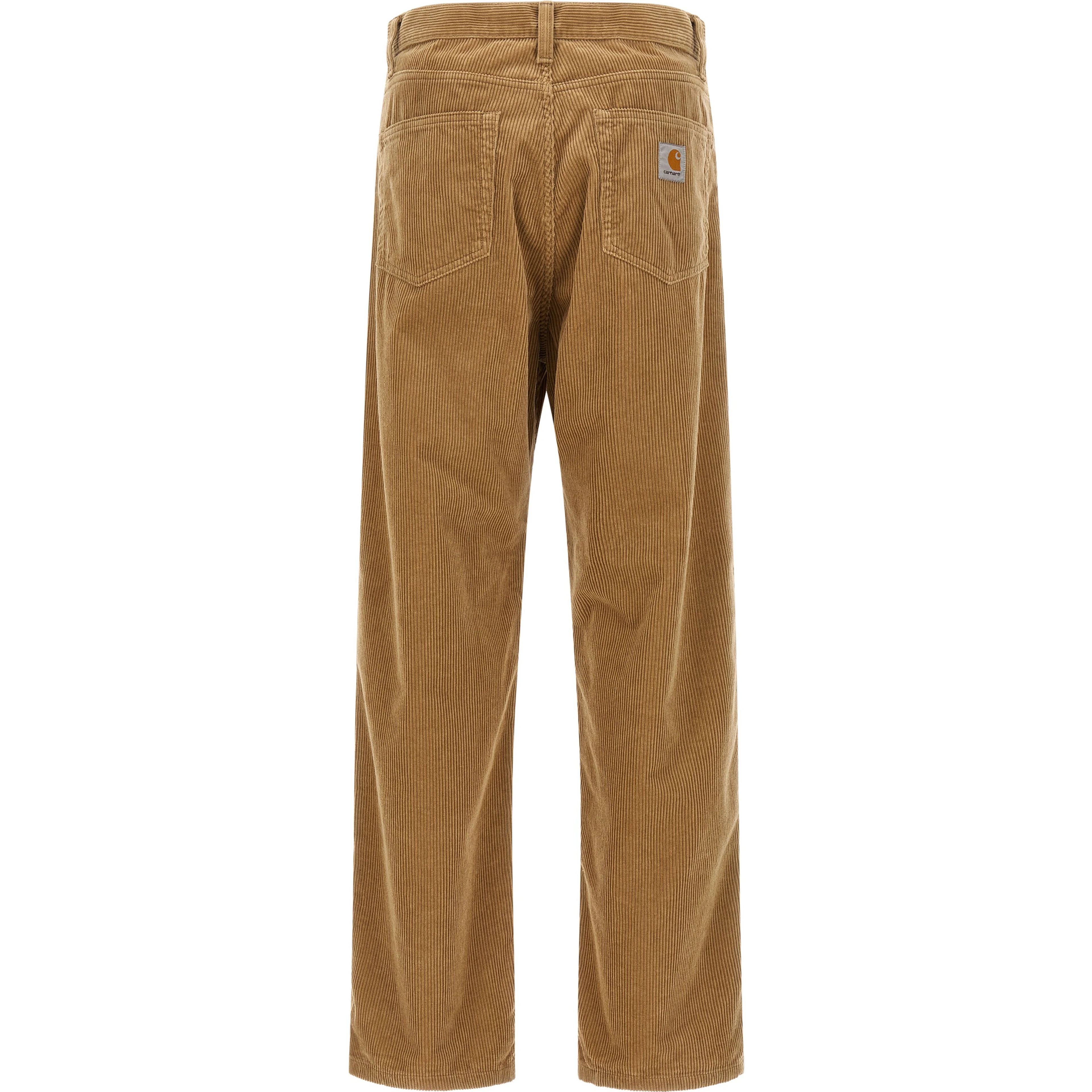 Beige Cotton Casual Pants