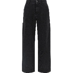 Black Cotton High-Waisted Jean