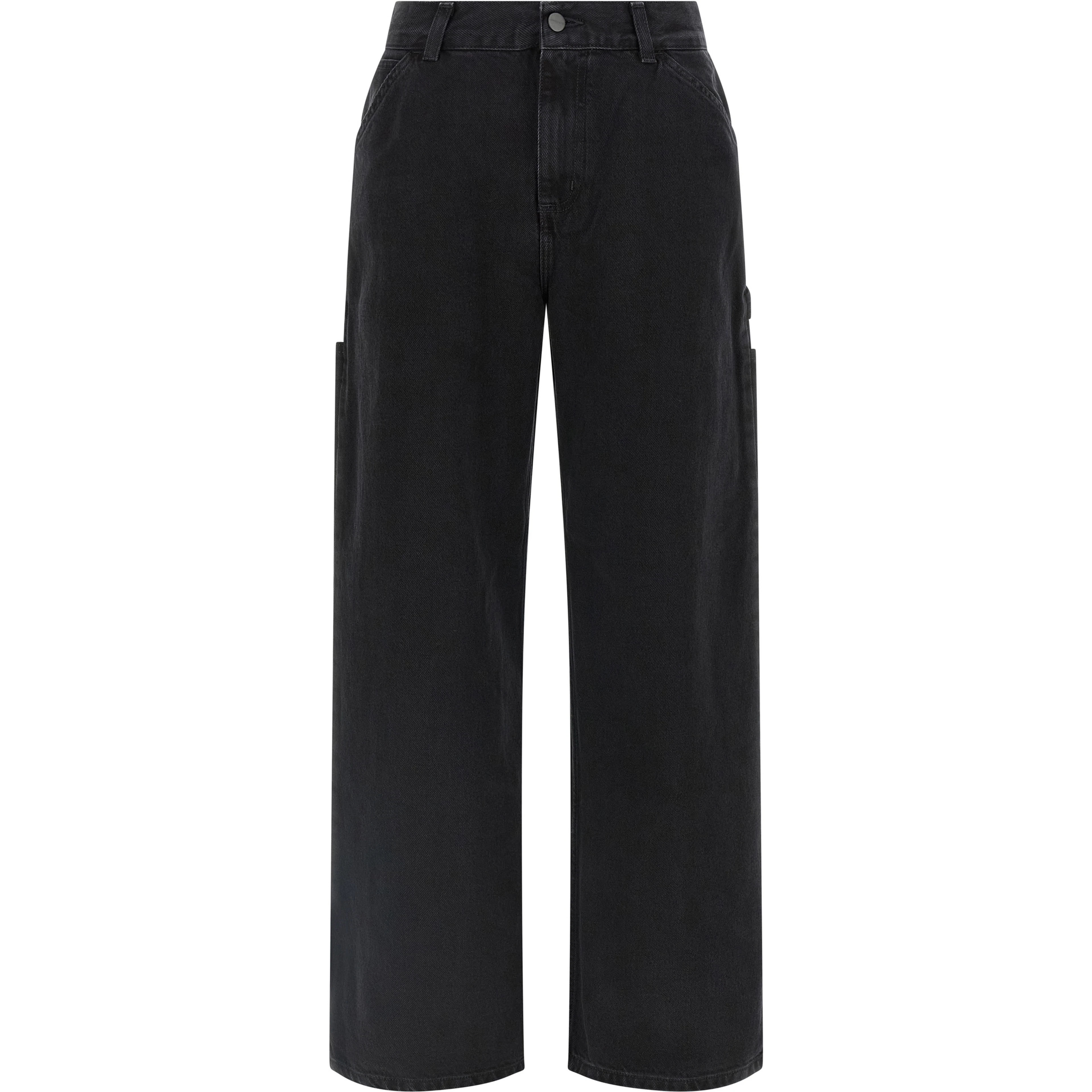 Black Cotton High-Waisted Jean