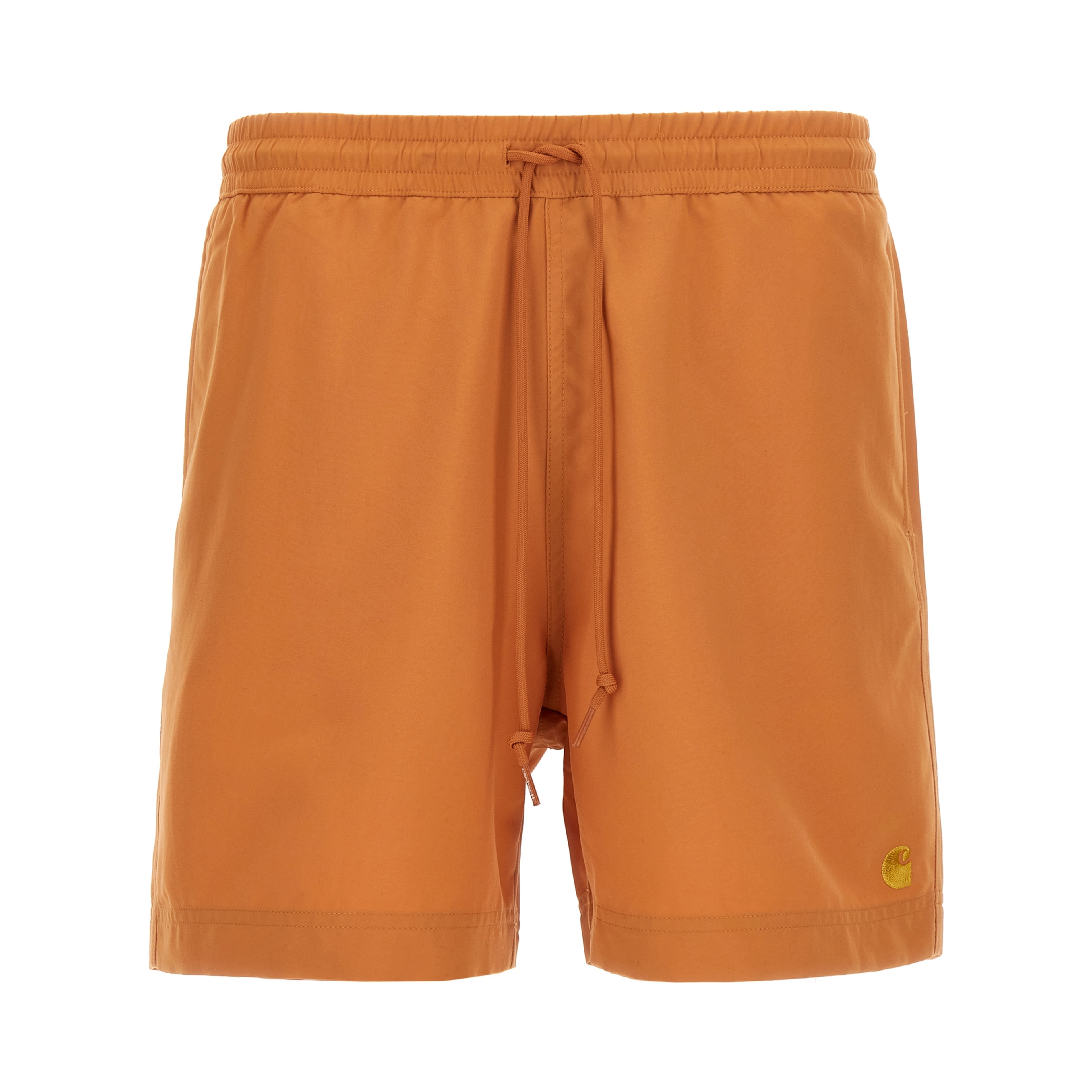 Orange Polyester Swim Shorts