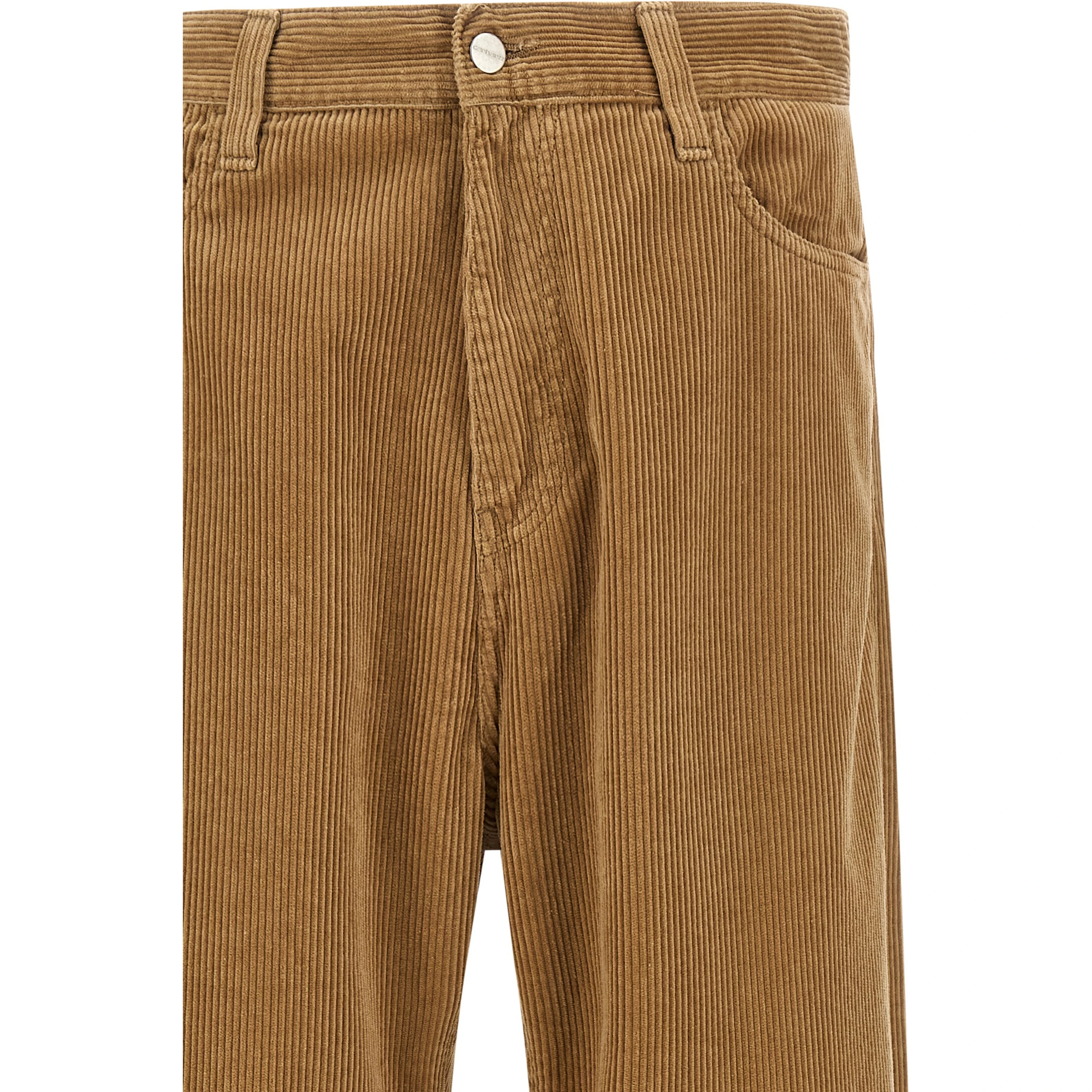 Beige Cotton Casual Pants