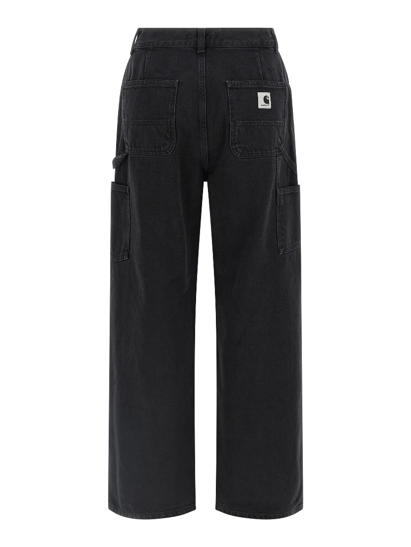 Black Cotton High-Waisted Jean