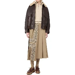 Brown Lamb Leather Bomber