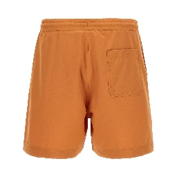 Orange Polyester Swim Shorts