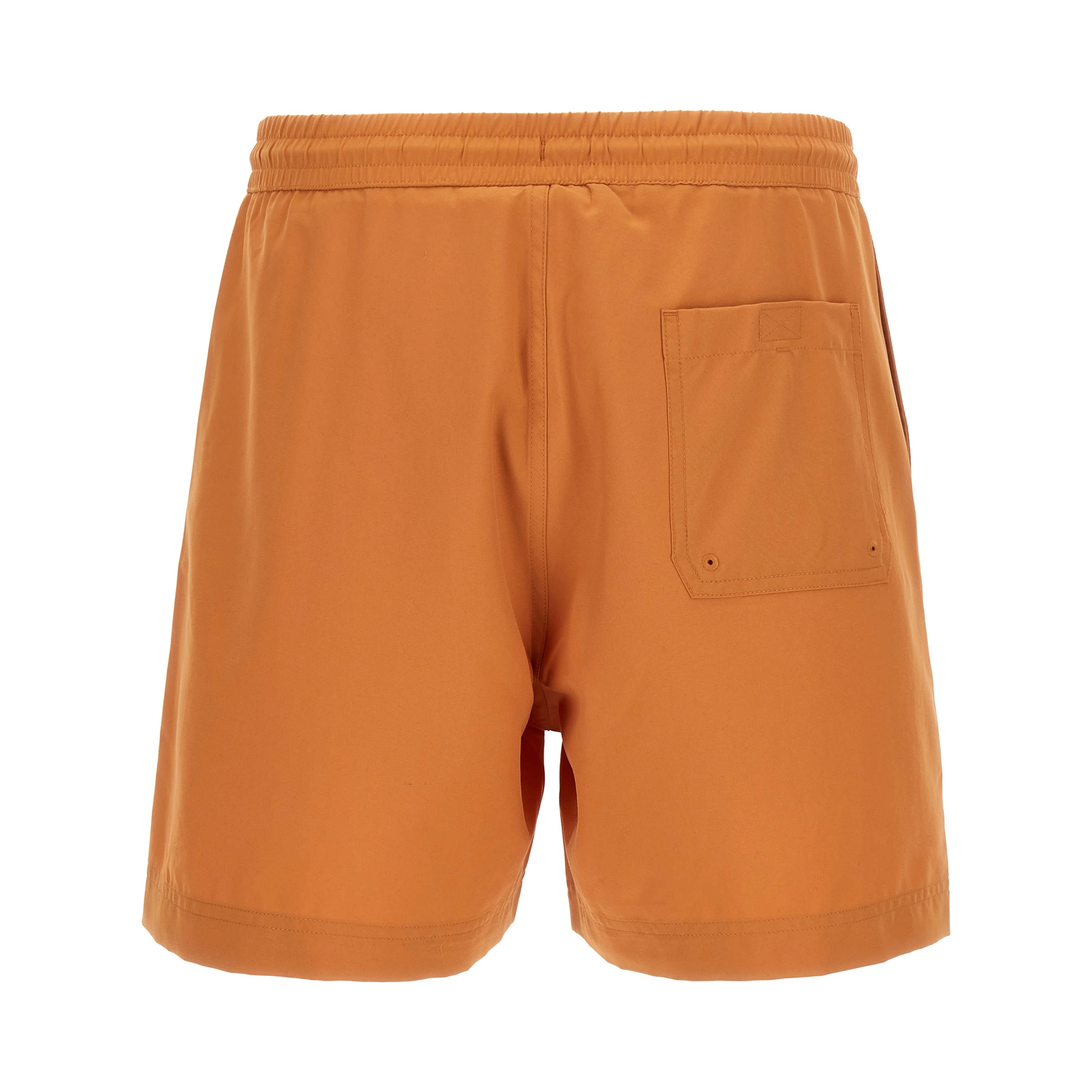 Orange Polyester Swim Shorts