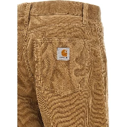 Beige Cotton Casual Pants