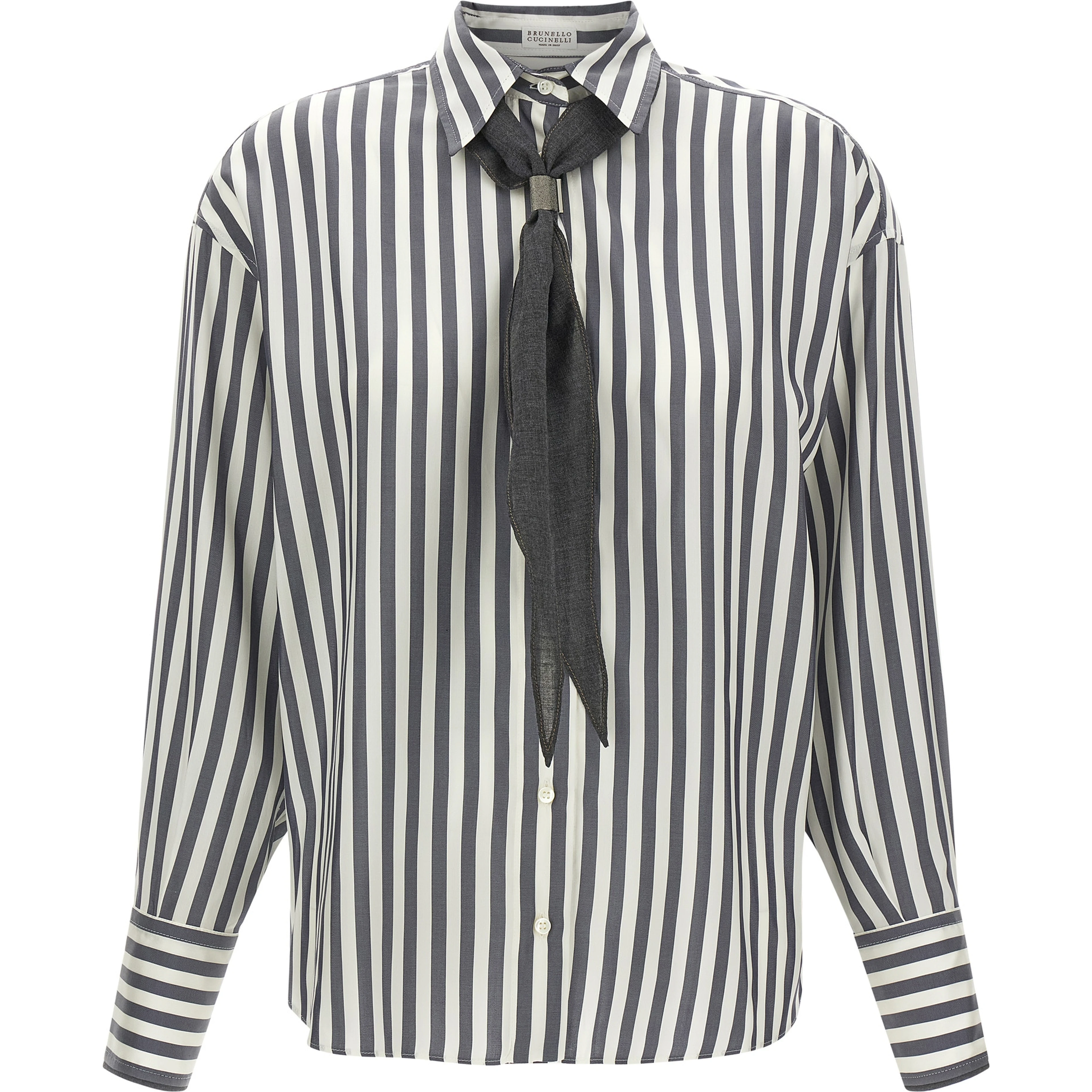 Gray Silk Blouse