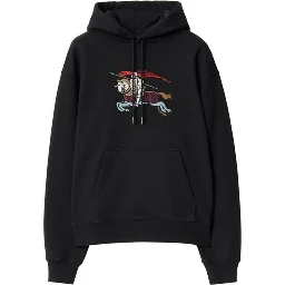 Black Cotton Hoodie