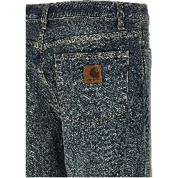 Gray Cotton Straight-Leg Jeans