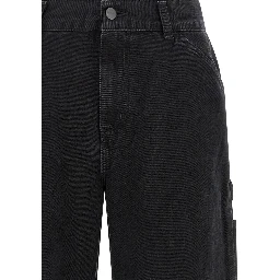 Black Cotton High-Waisted Jean