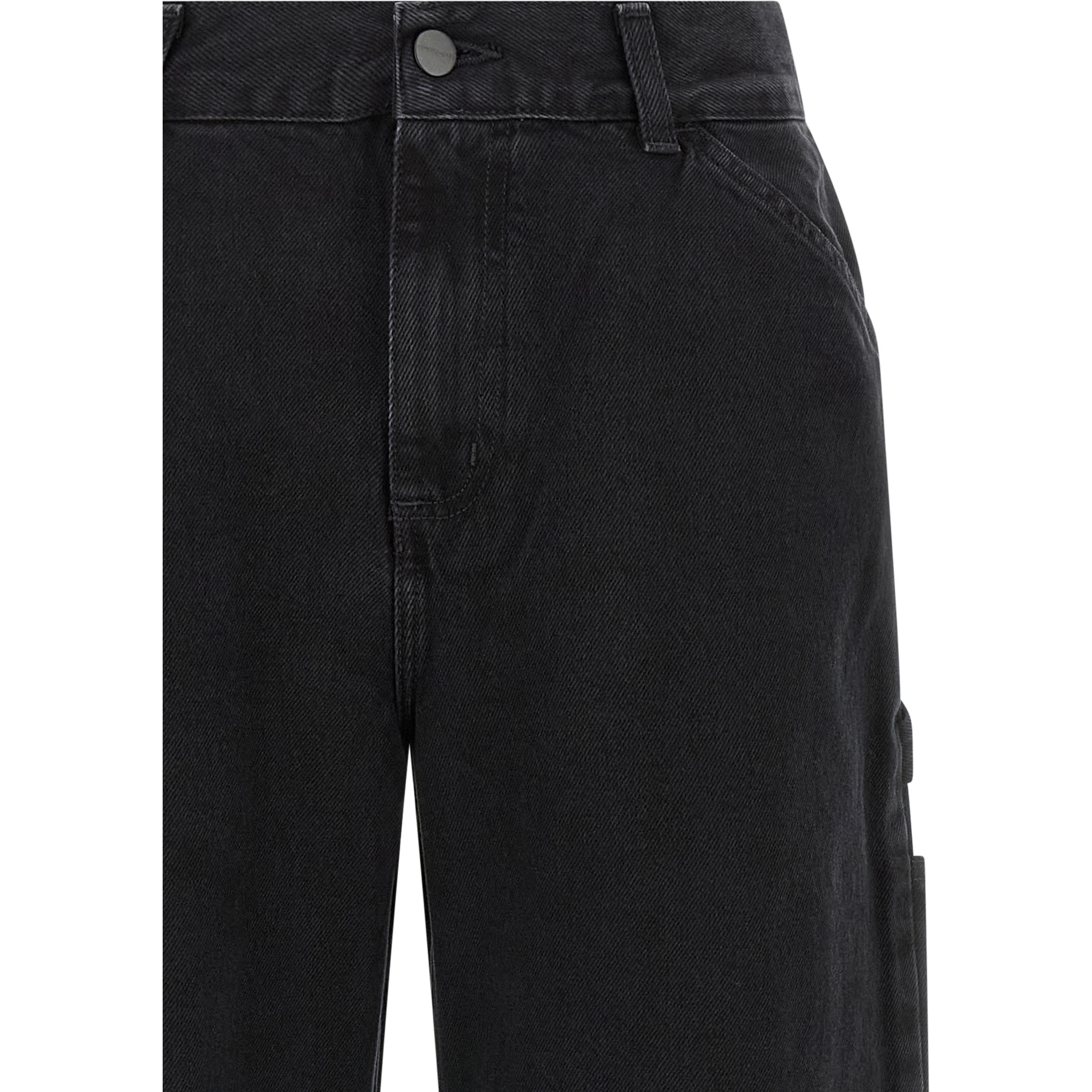 Black Cotton High-Waisted Jean