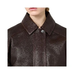 Brown Lamb Leather Bomber