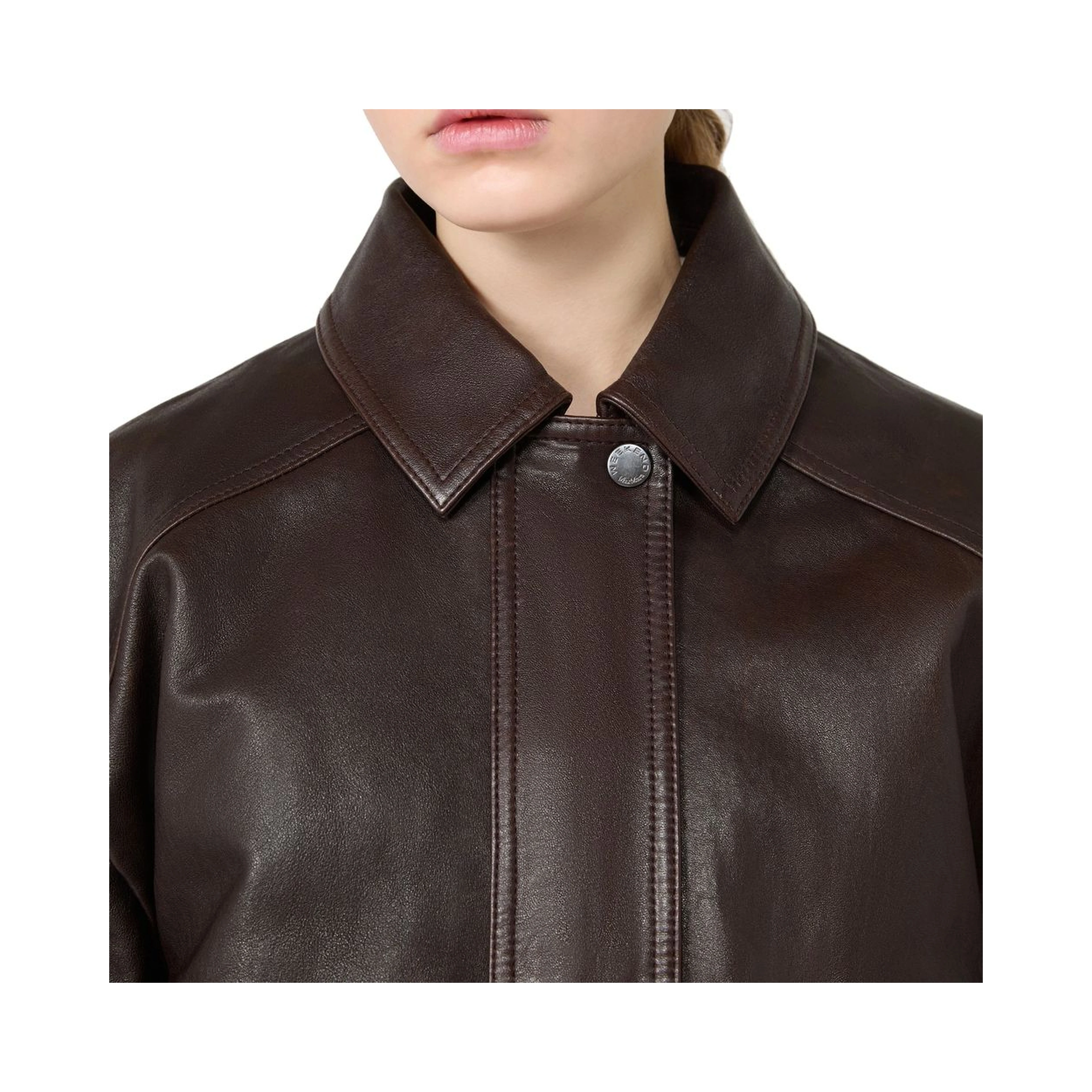 Brown Lamb Leather Bomber