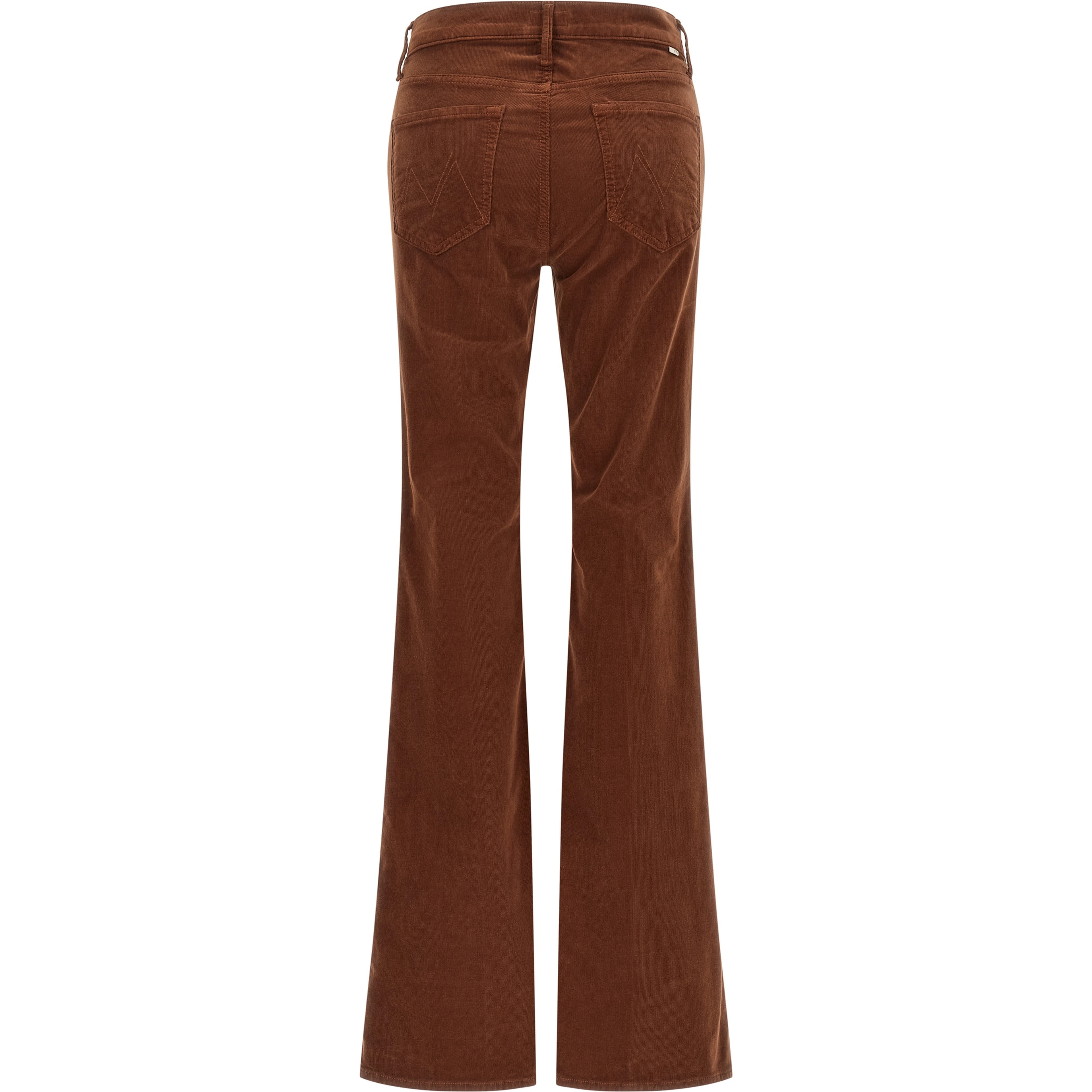 Brown Cotton Flared Pants