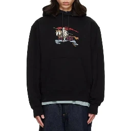 Black Cotton Hoodie