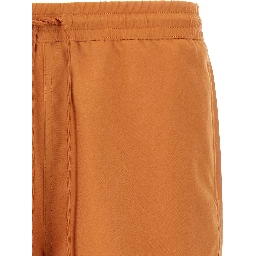 Orange Polyester Swim Shorts