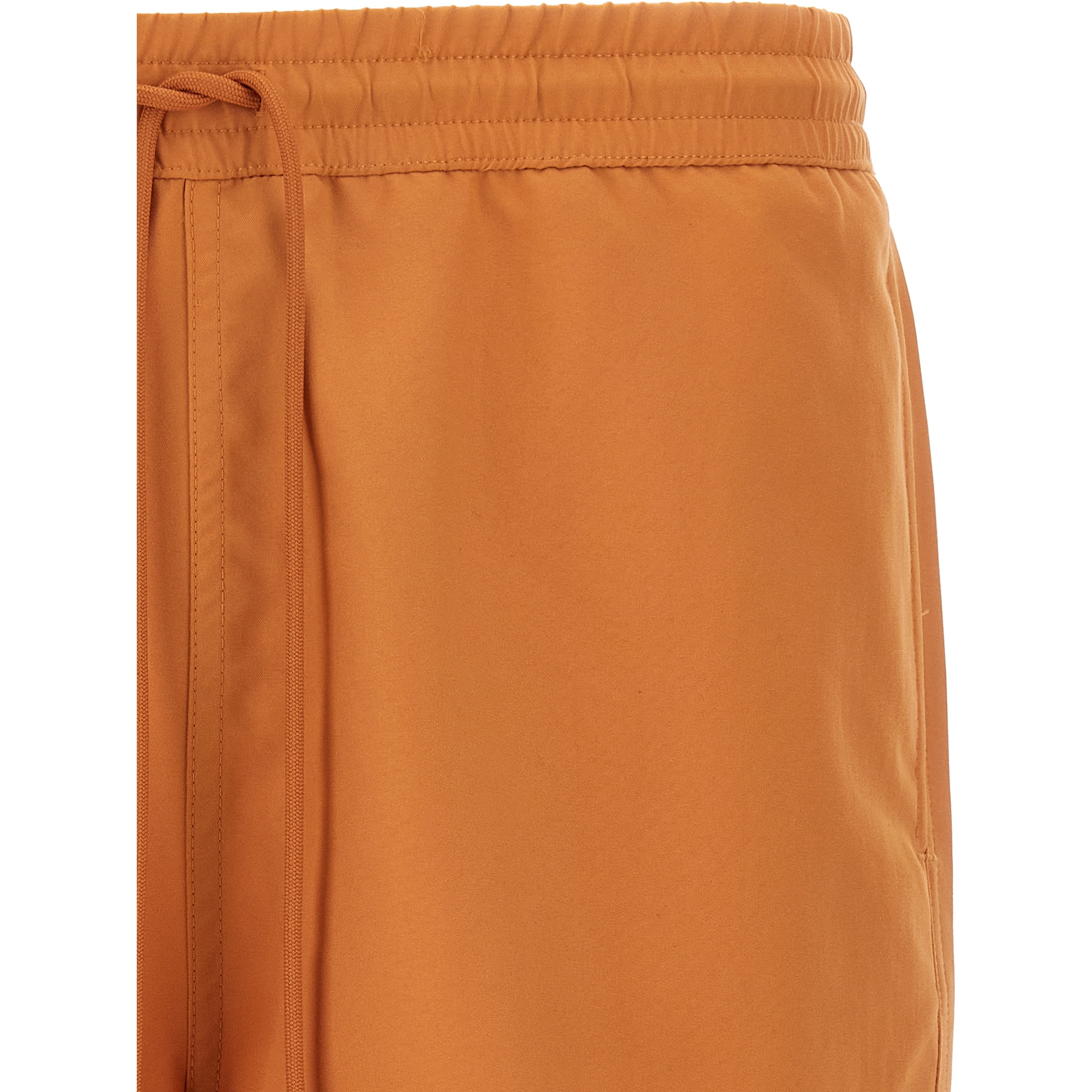 Orange Polyester Swim Shorts