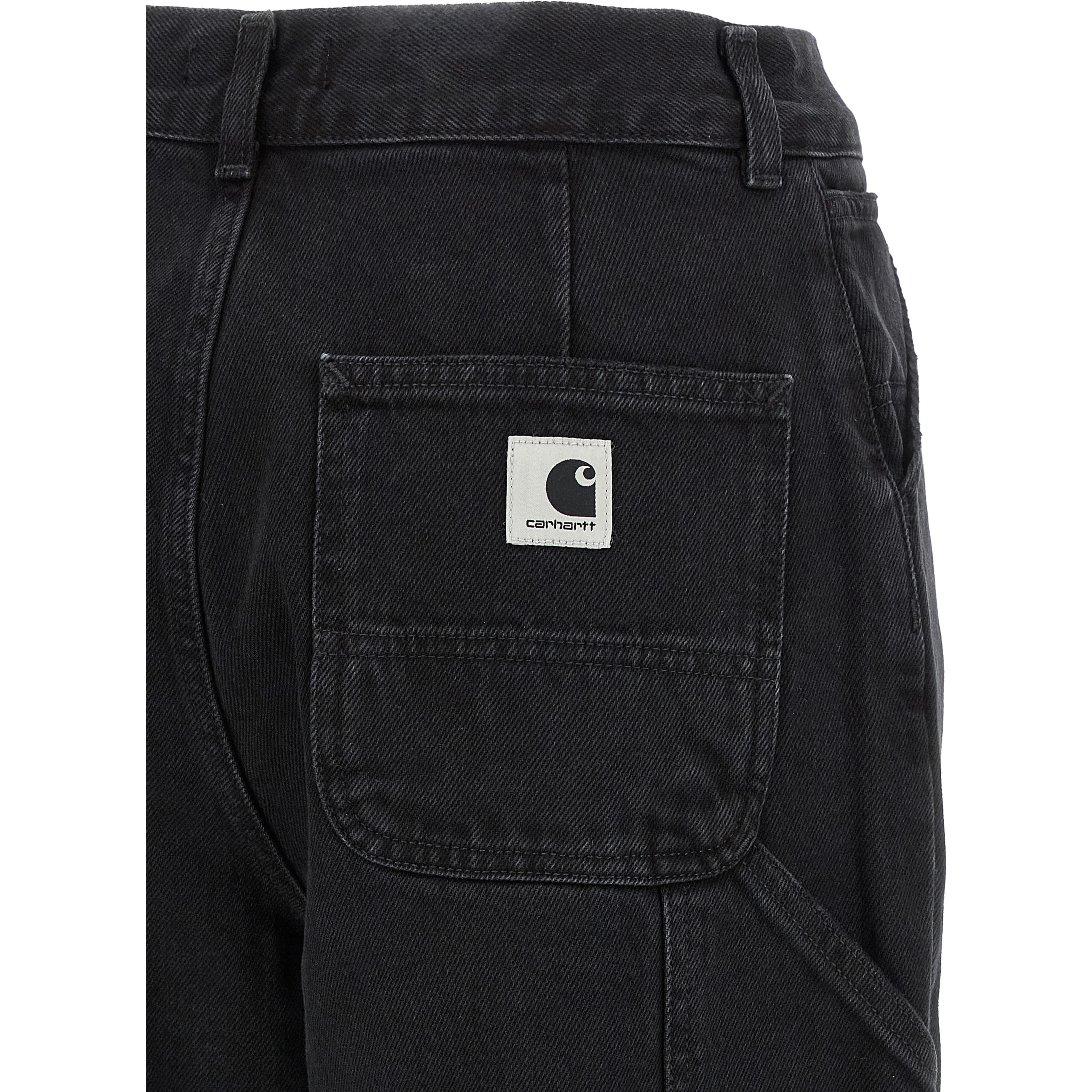 Black Cotton High-Waisted Jean