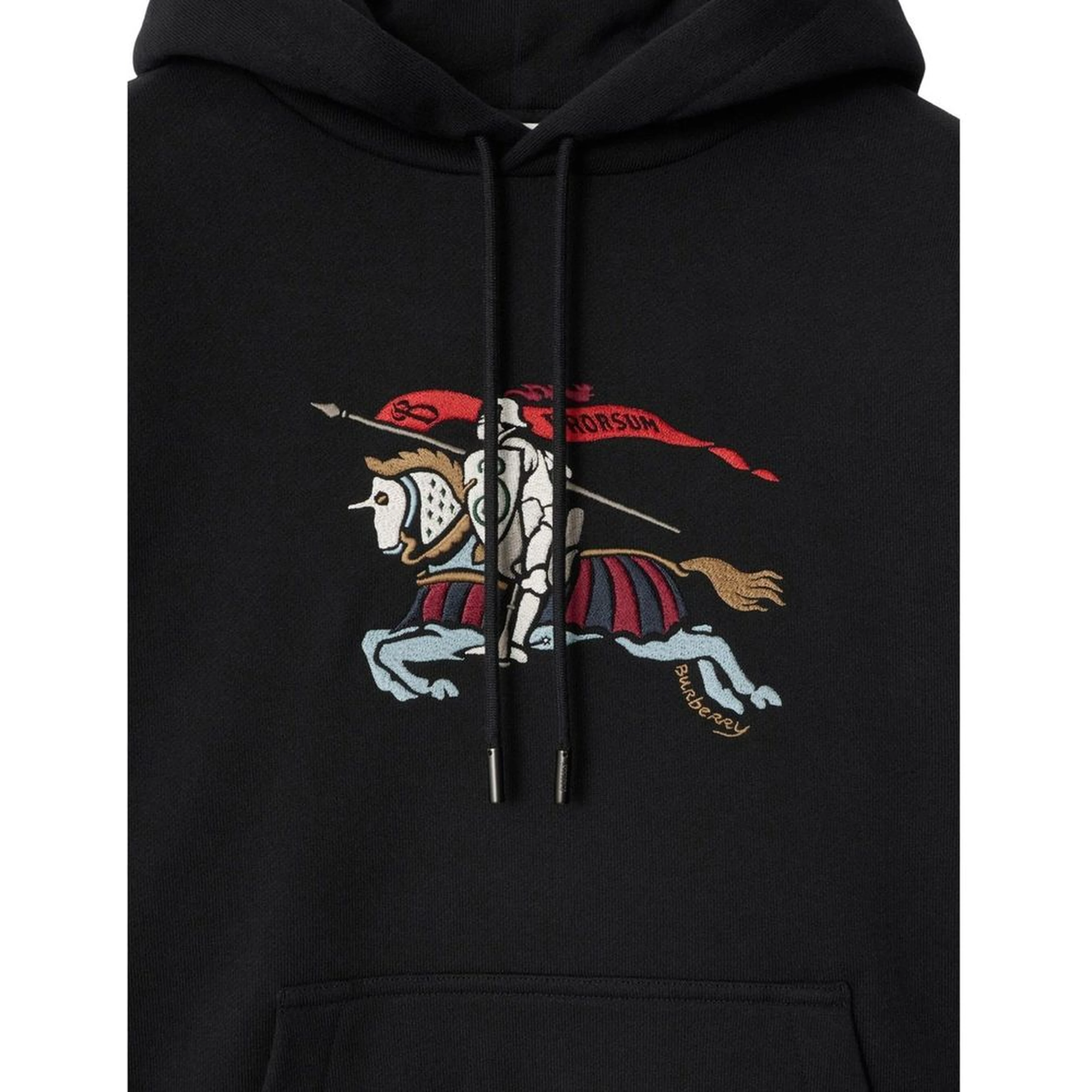 Black Cotton Hoodie