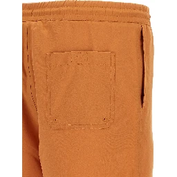 Orange Polyester Swim Shorts