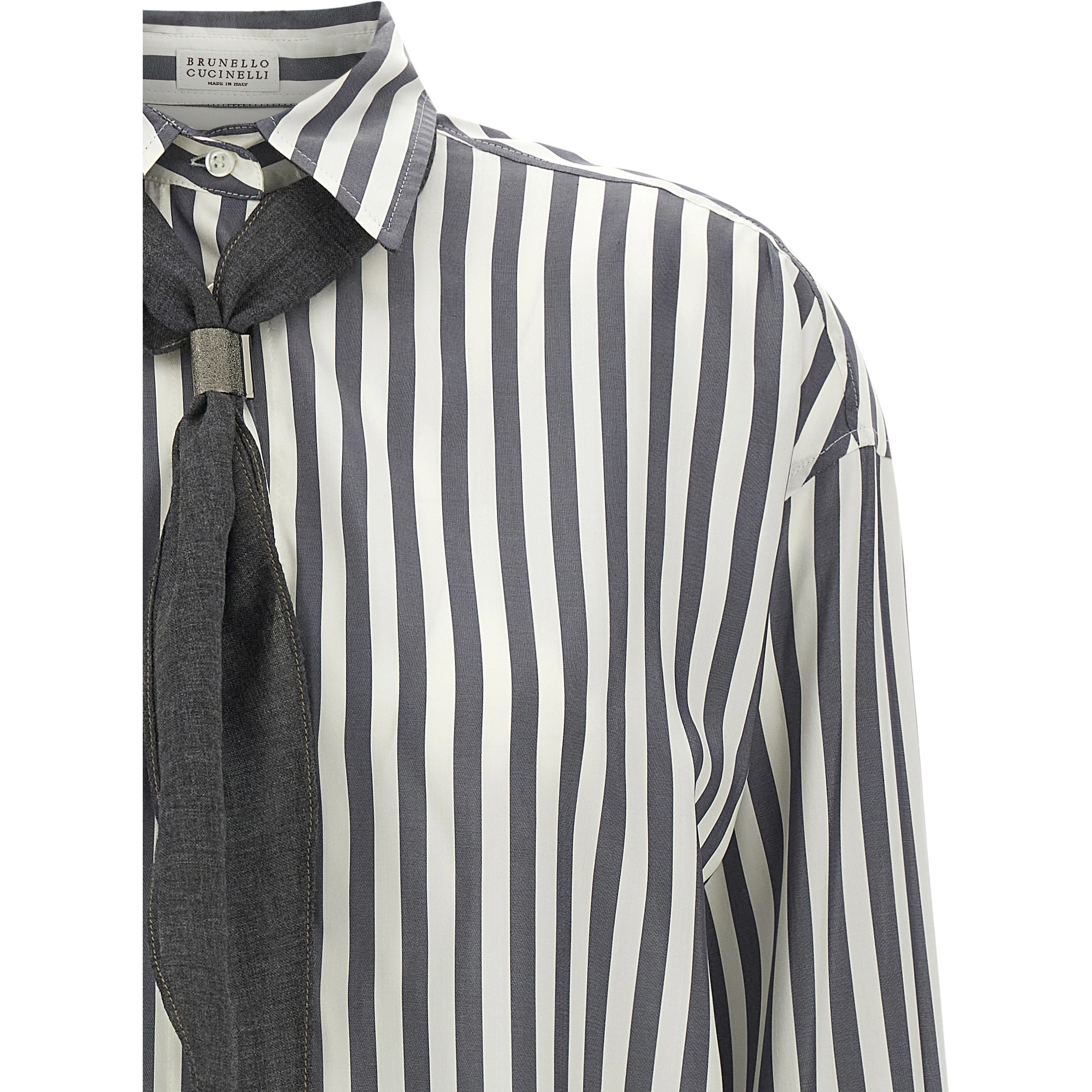 Gray Silk Blouse
