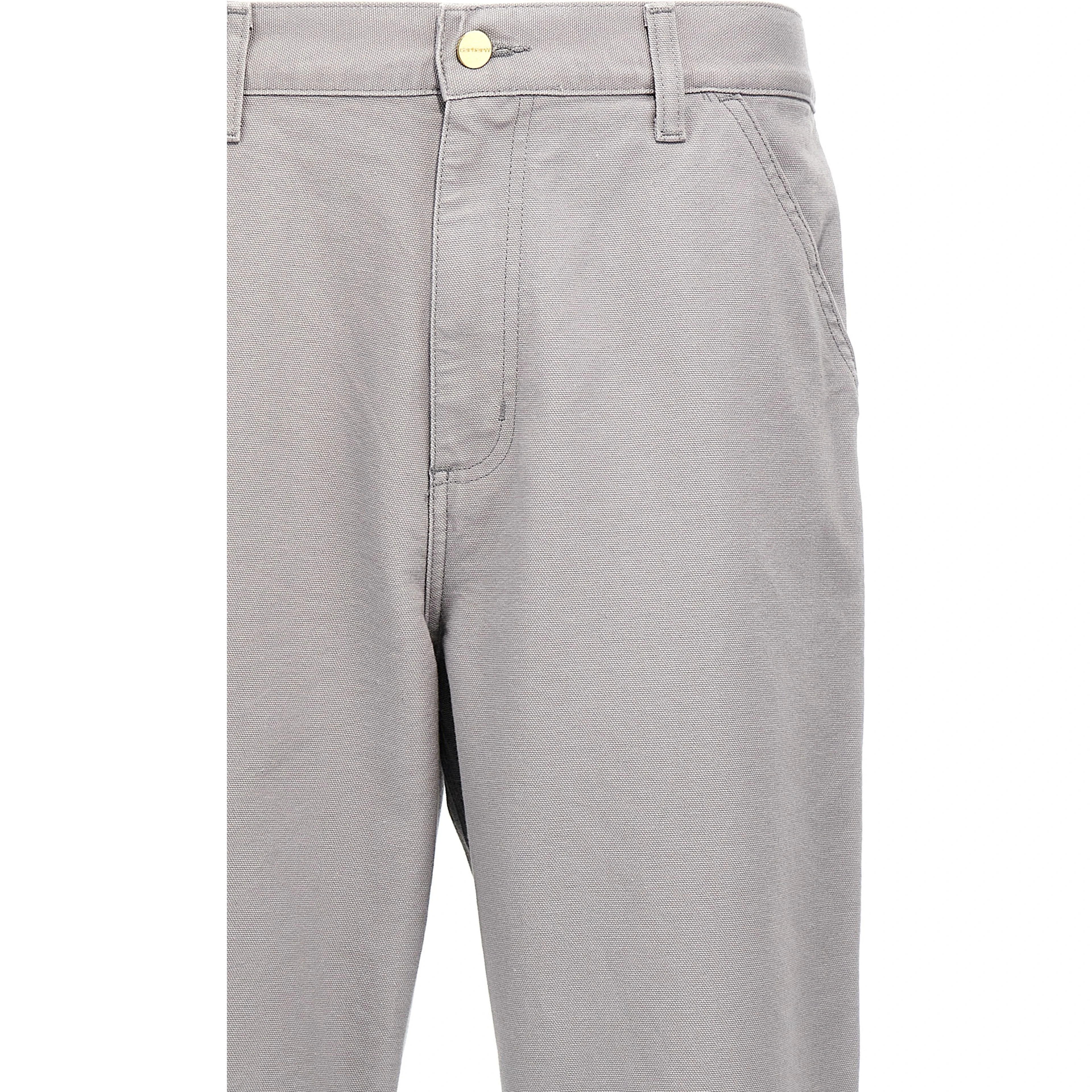 Gray Organic Cotton Casual Pants