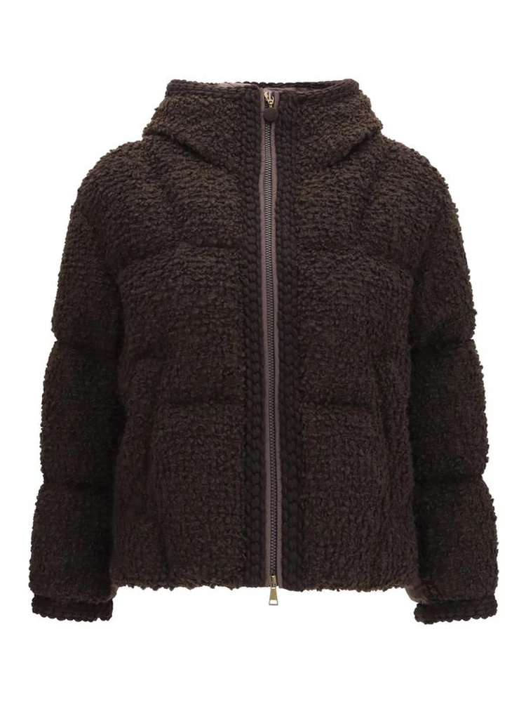 Brown Wool Oves Aries Full-Length Jacket