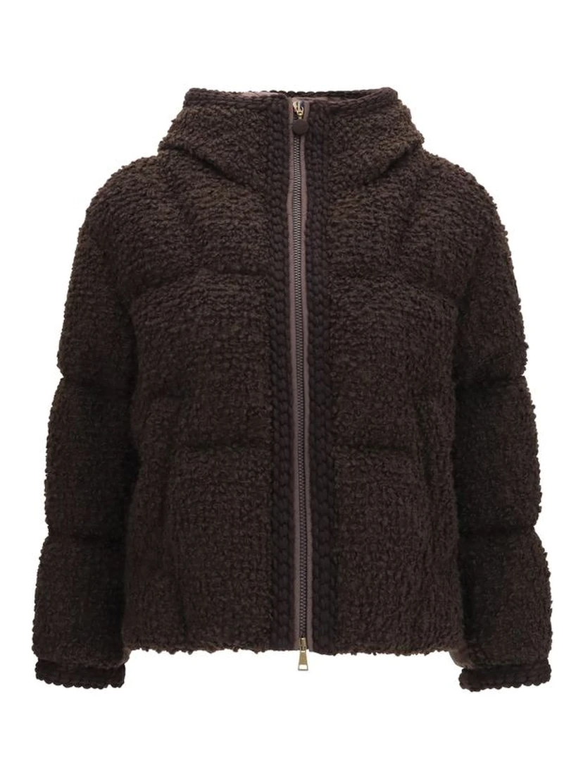 Brown Wool Oves Aries Full-Length Jacket