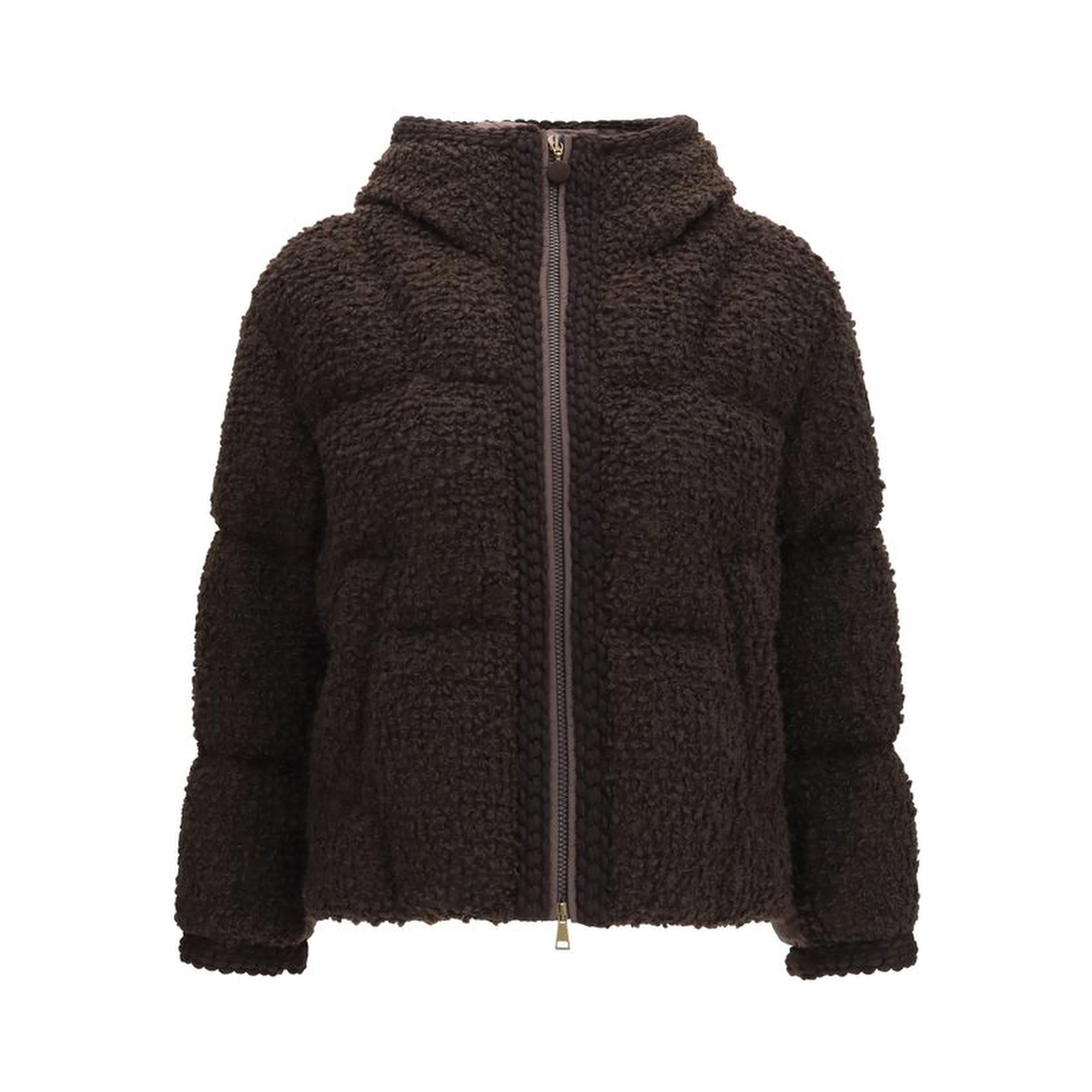 Brown Wool Oves Aries Full-Length Jacket