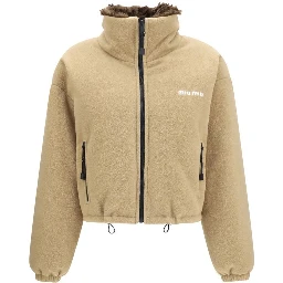 Beige Polyester Shell Jacket