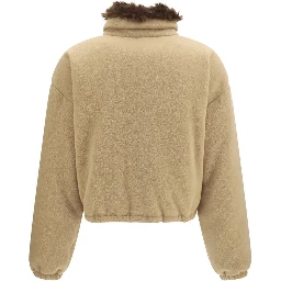 Beige Polyester Shell Jacket