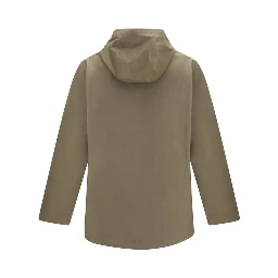 Bicolor Polyester Full-Length Jacket