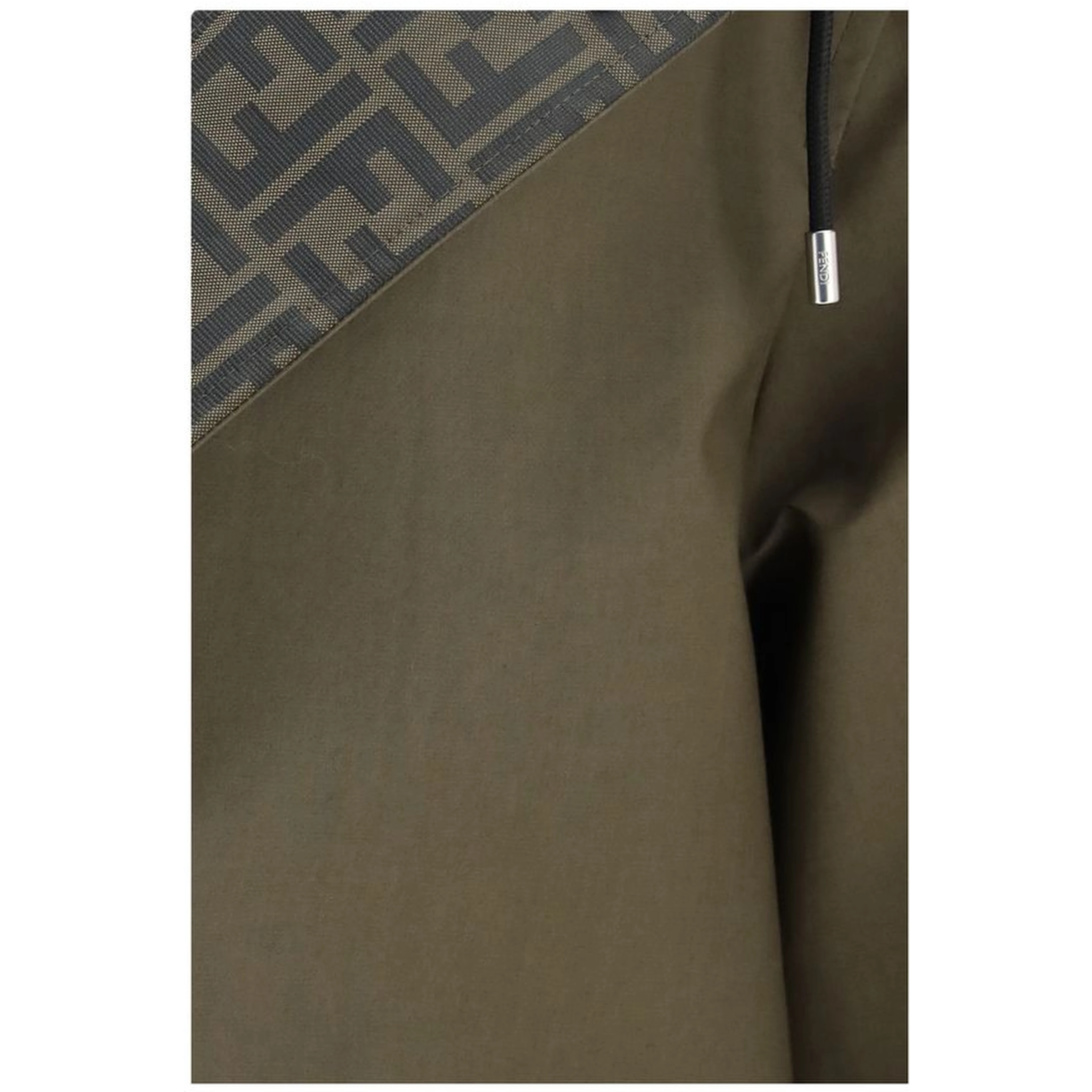 Bicolor Polyester Full-Length Jacket