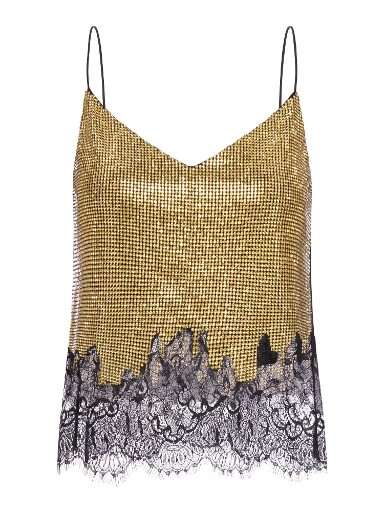 Tank top with sequins
