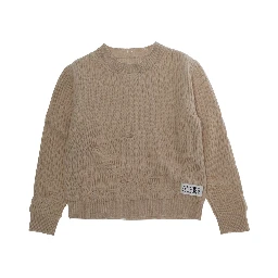 Knitwear with round neck and long sleeves in brown for Boy