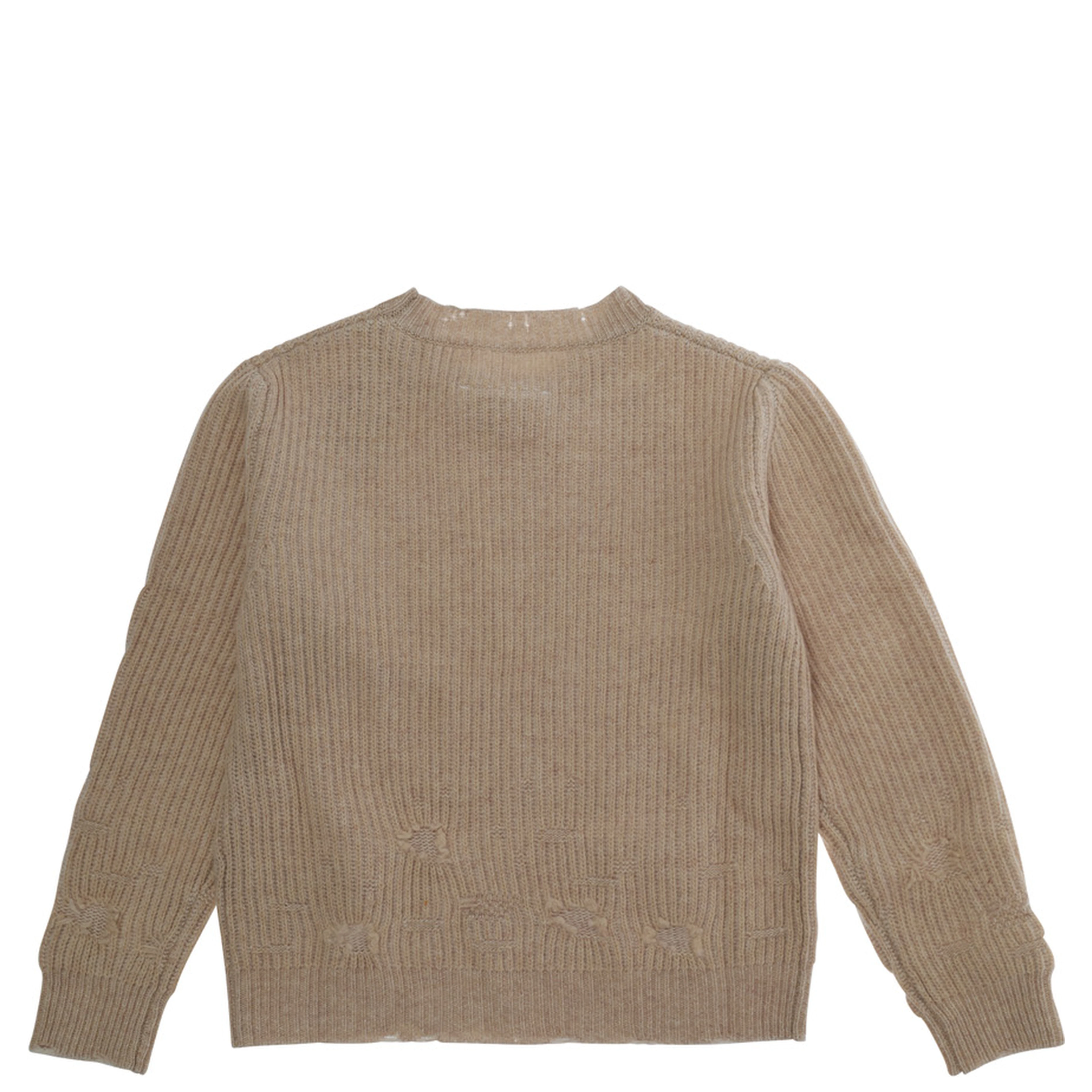 Knitwear with round neck and long sleeves in brown for Boy
