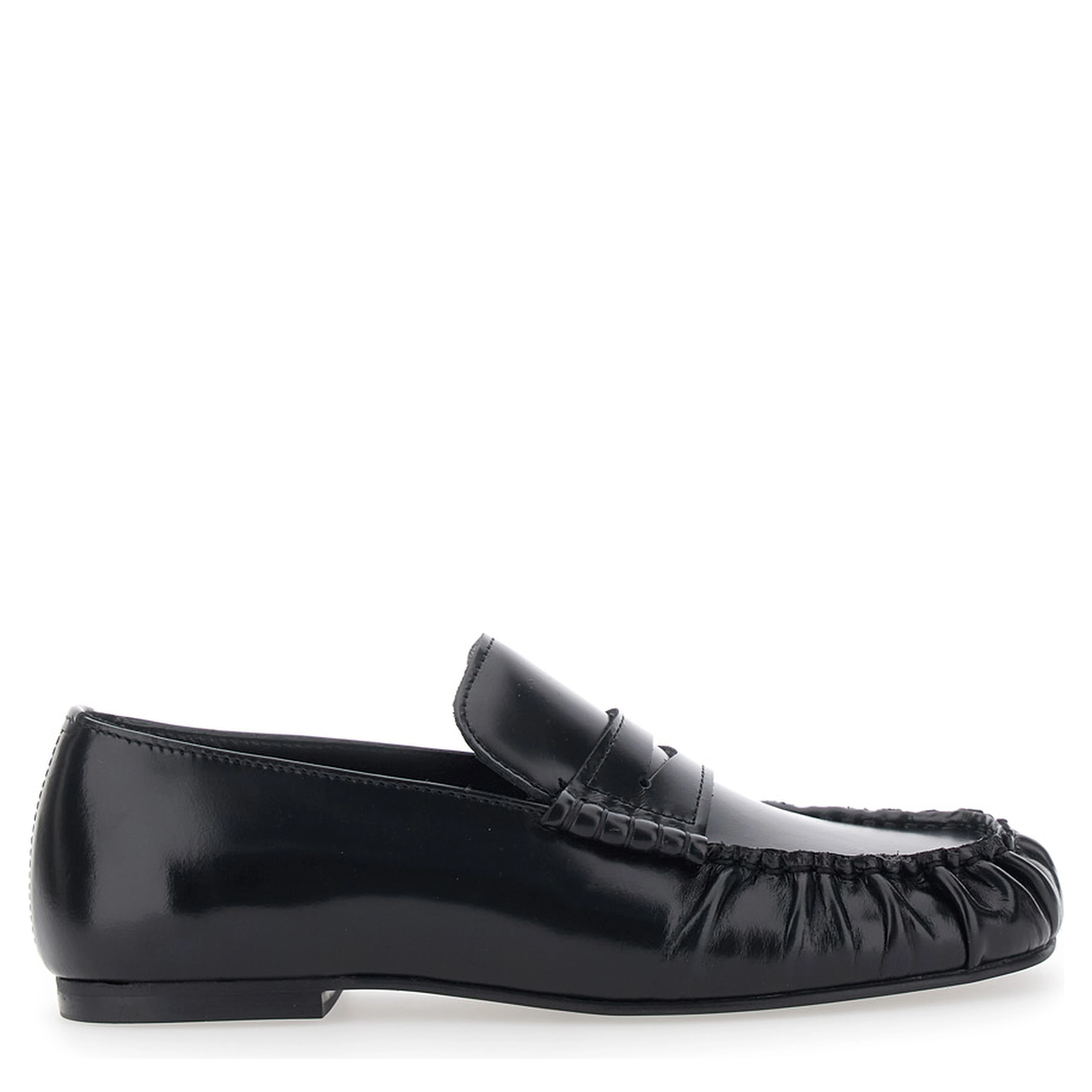 Loafers AVEN with high-quality leather and black rubber sole for women