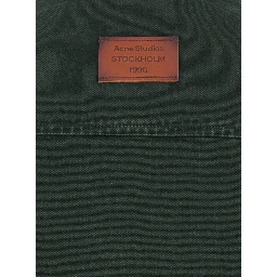 Jacket Green with Front Zip Closure and Side Pockets in Sturdy Cotton