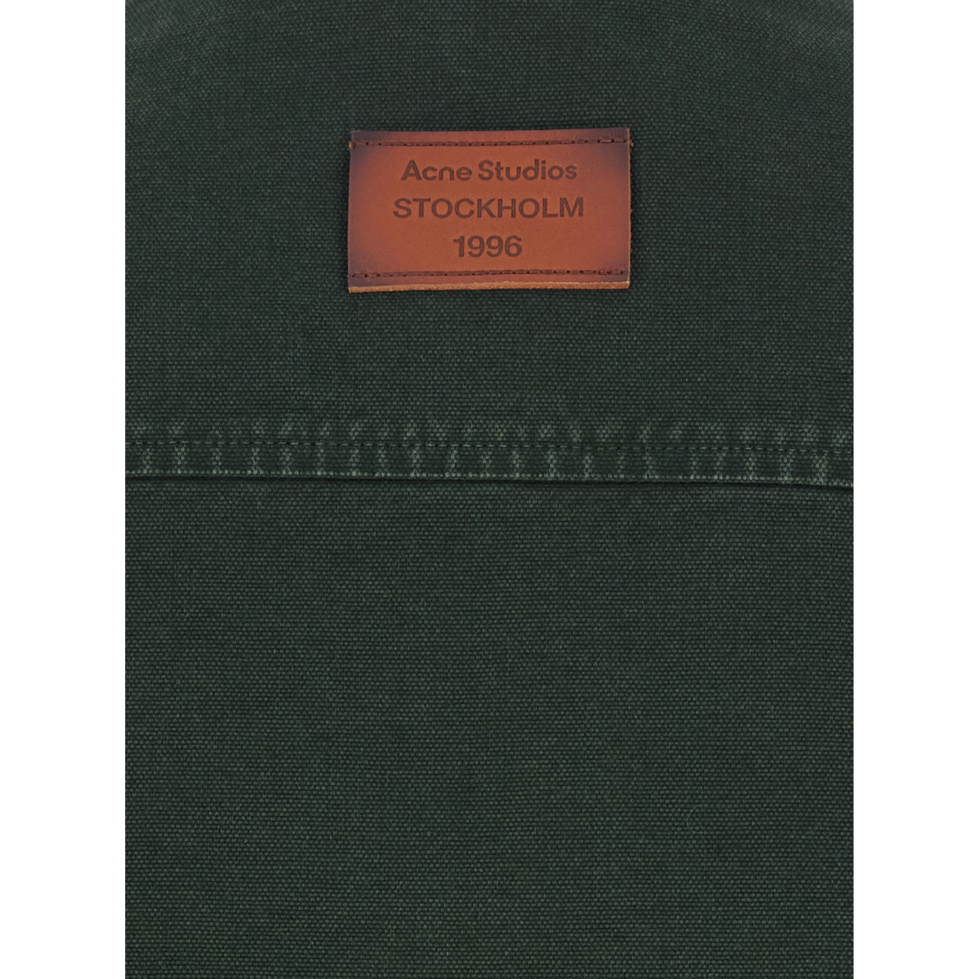 Jacket Green with Front Zip Closure and Side Pockets in Sturdy Cotton