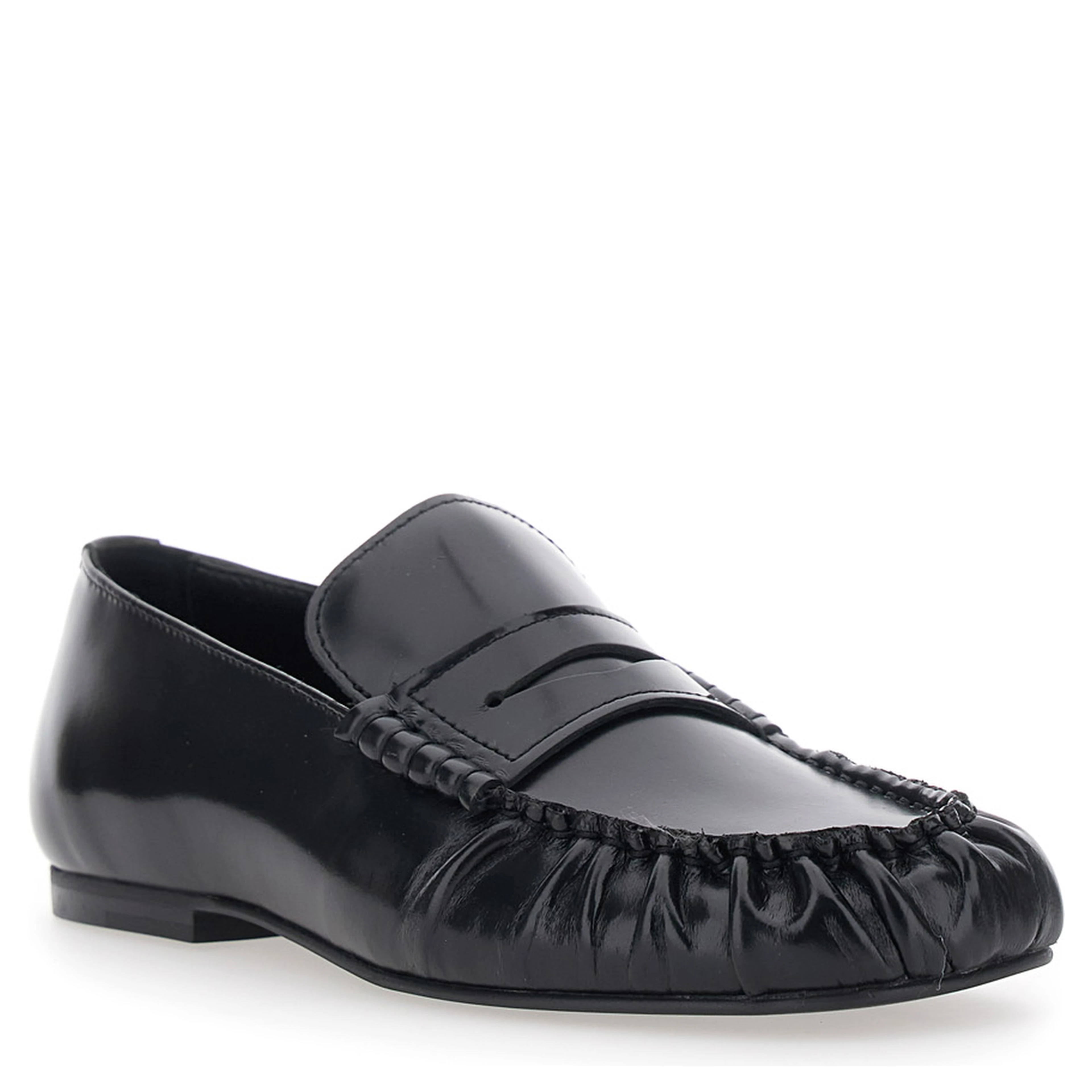 Loafers AVEN with high-quality leather and black rubber sole for women