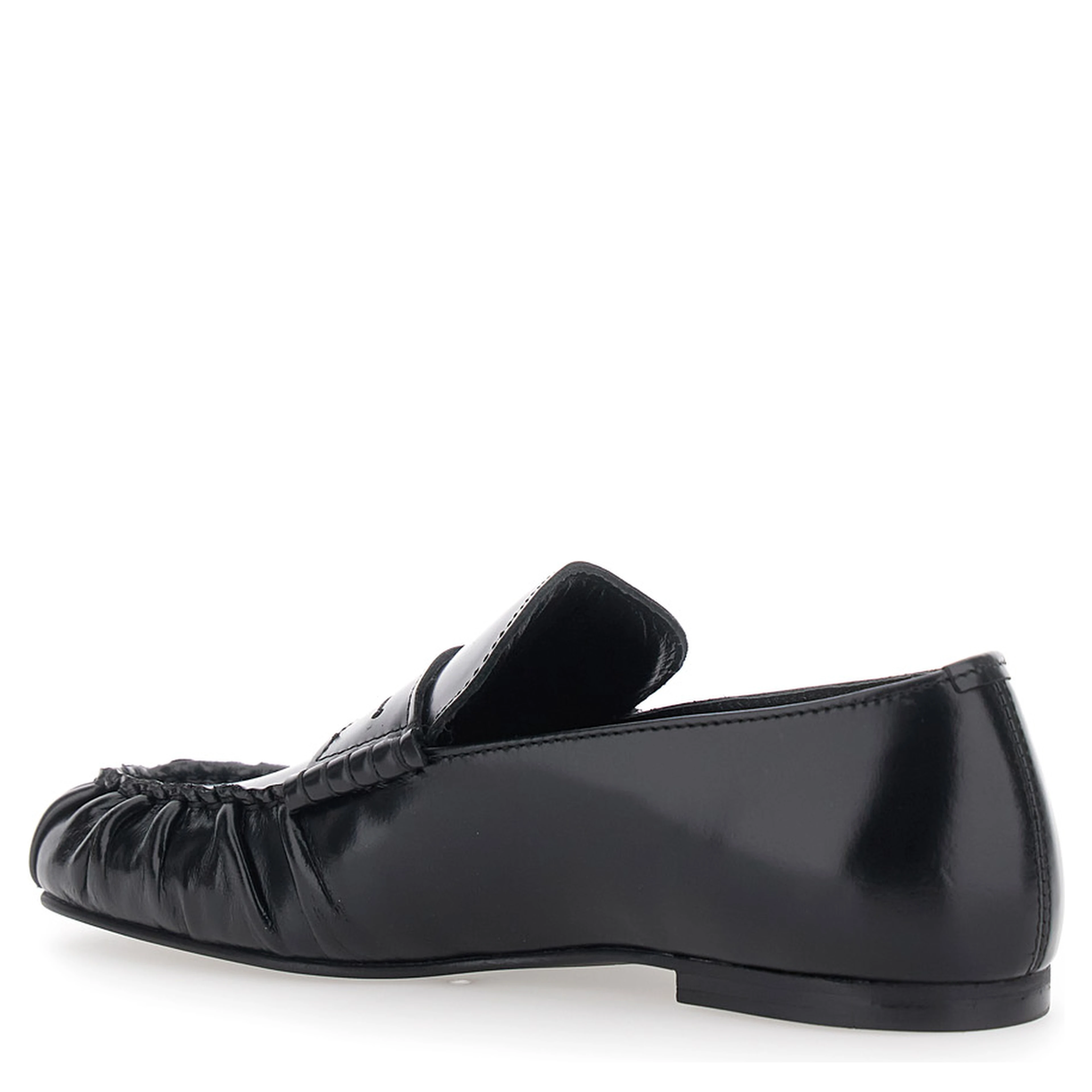 Loafers AVEN with high-quality leather and black rubber sole for women