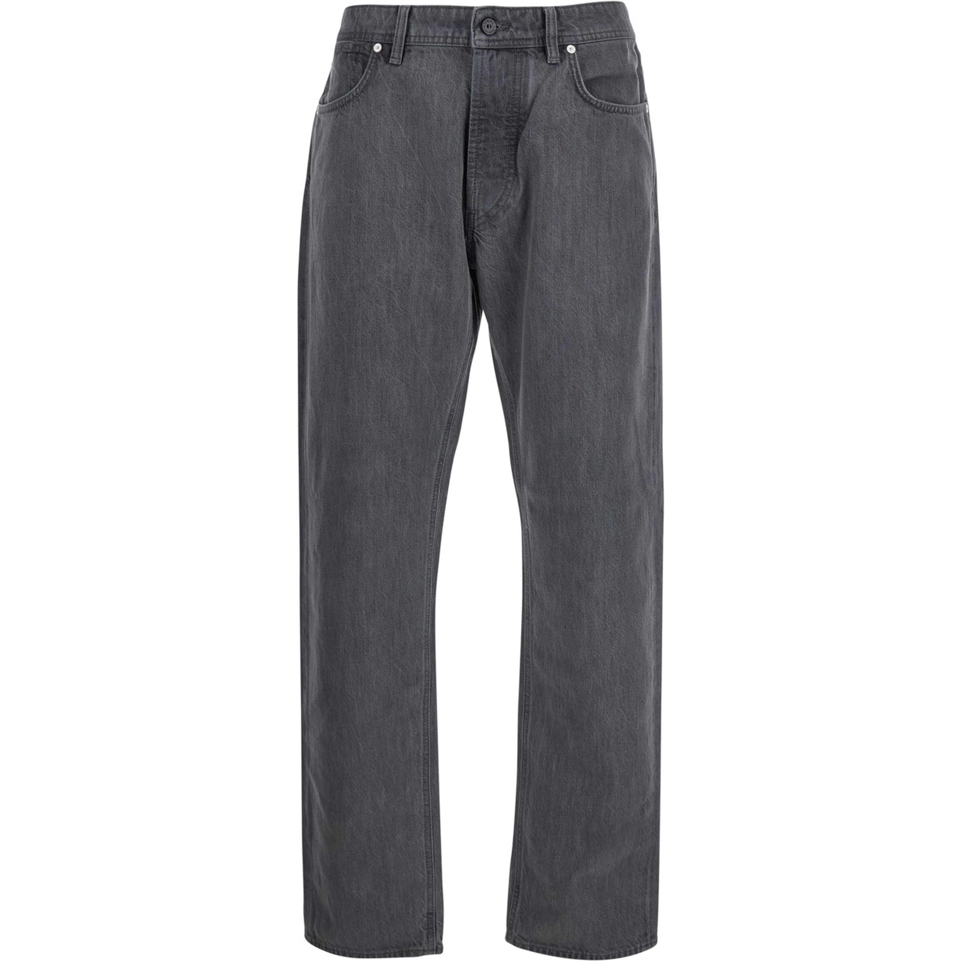Loose Denim jeans with zip closure and pockets Gray man
