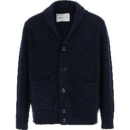 Lapel Jacket ML Blue with Notched Revers and Button Closure in Wool Men