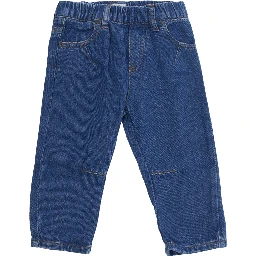 Boys blue denim trousers with 58 pockets in Tessuto
