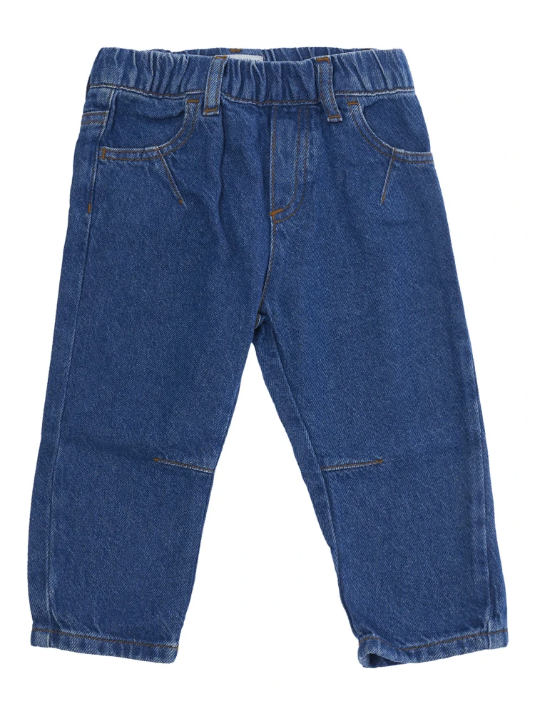 Boys blue denim trousers with 58 pockets in Tessuto